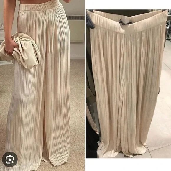ZARA | pleated palazzo pants | XS - Picture 3 of 5